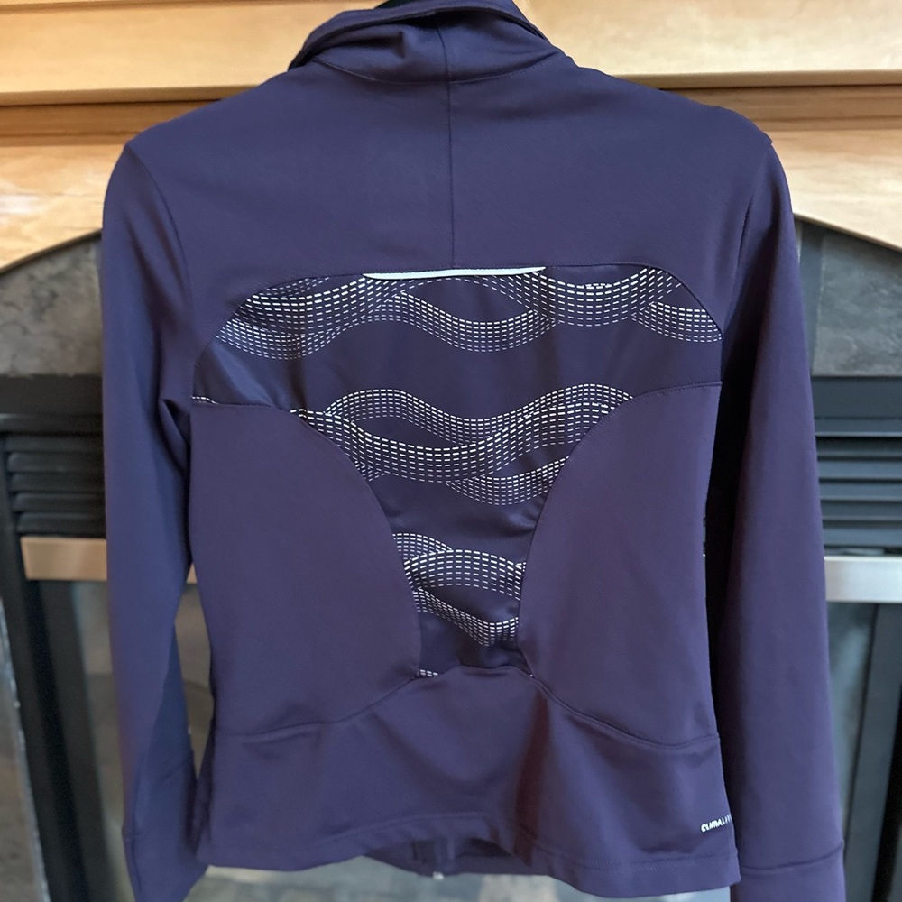 Women’s Adidas Purple Track Tennis Jacket Medium EUC - Picture 2 of 5